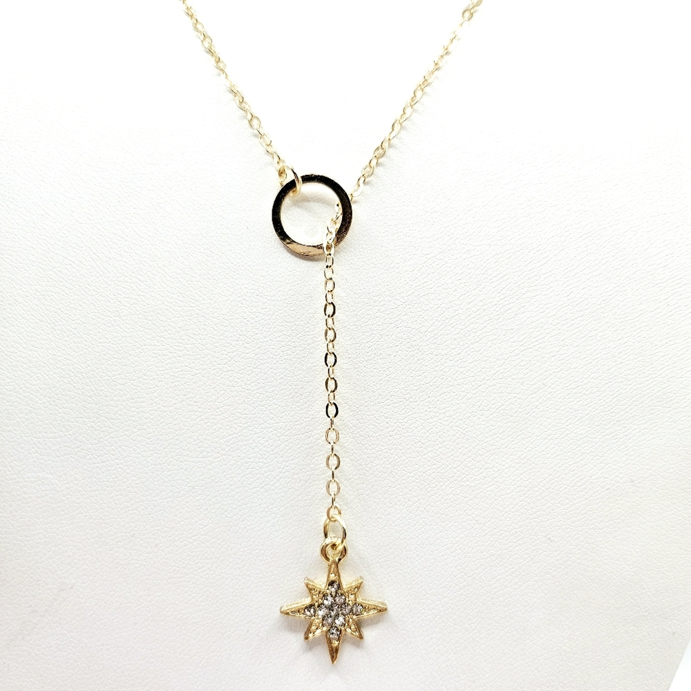 Crystal Star Lariat Necklace - Picture 2 of 4